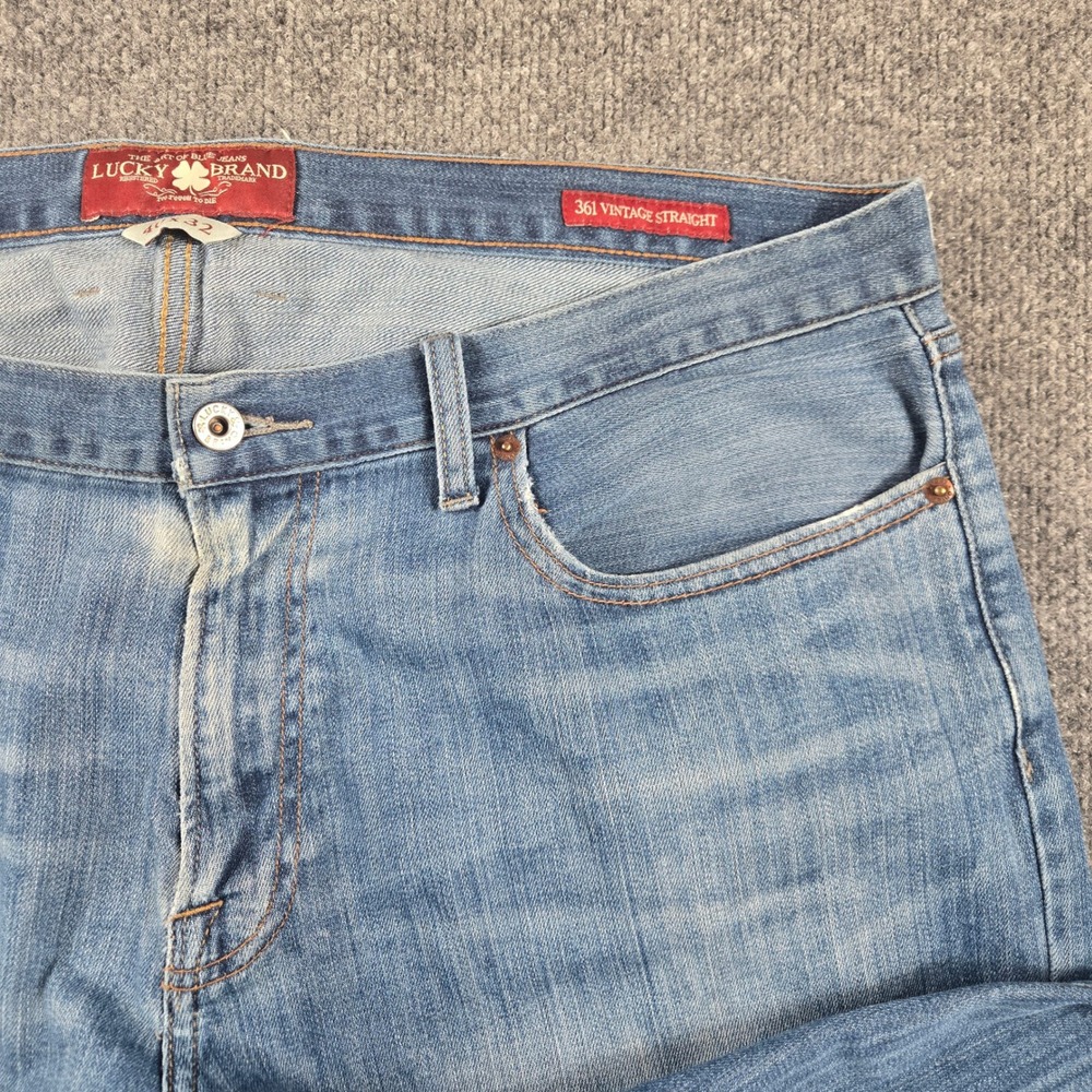 Lucky Brand 361 Vintage Straight Jeans Mens 40x32 Blue Denim Medium Wash - Picture 8 of 16